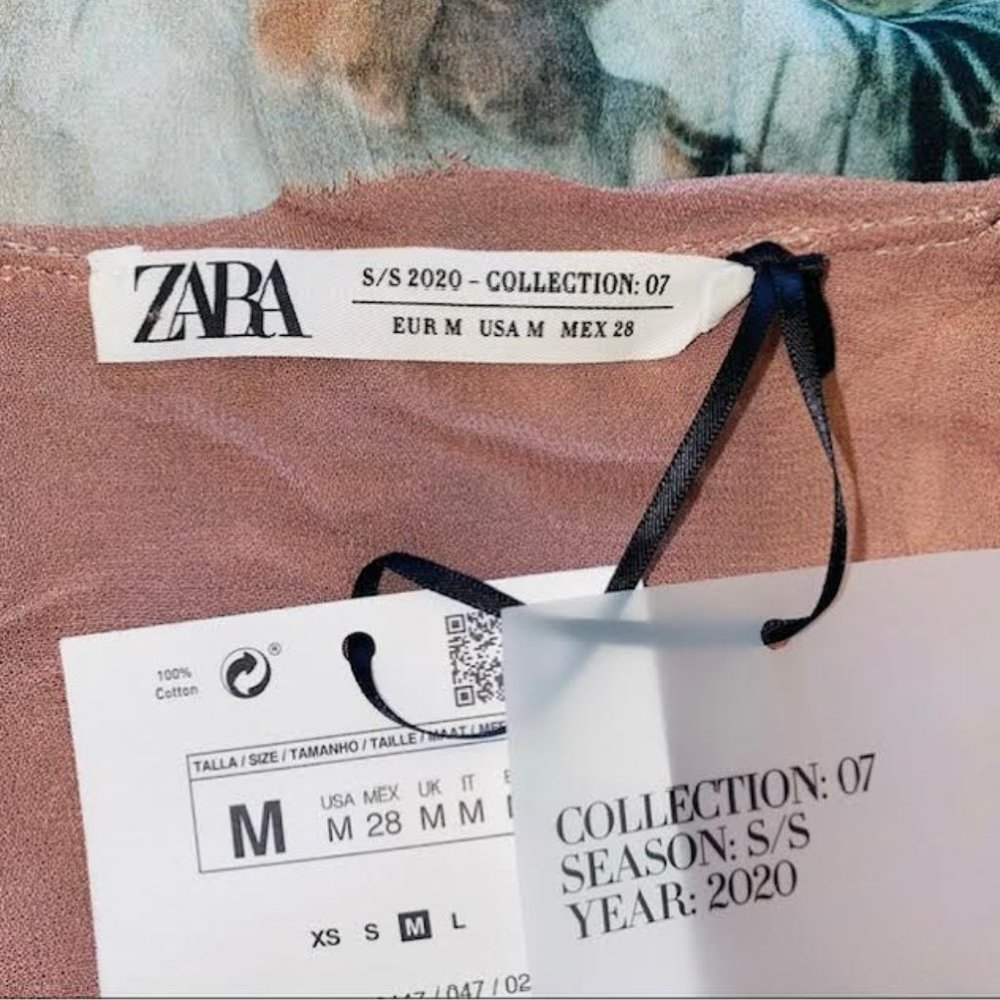 ZARA Limited Edition MAXI Floral Printed Slip Dress with Metallic Straps.  NWT - Picture 6 of 10